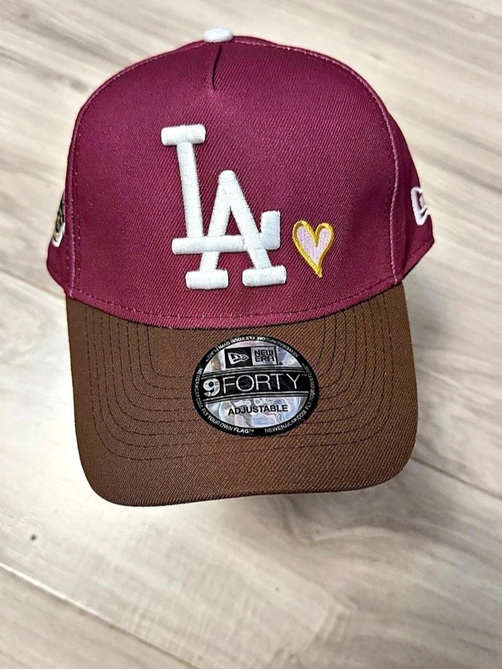Los Angeles Dodgers 59FIFTY 50th Anniversary Cap Burgundy & Brown